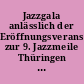 Jazzgala anlässlich der Eröffnungsveranstaltung zur 9. Jazzmeile Thüringen : 04.10.02 Kulturmanege Sonneberg ; Jazz-Show mit "Jump'n Jive - the Big Combo" ; Jazzband - Ball mit "Jackpot"