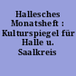 Hallesches Monatsheft : Kulturspiegel für Halle u. Saalkreis