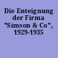 Die Enteignung der Firma "Simson & Co", 1929-1935
