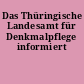 Das Thüringische Landesamt für Denkmalpflege informiert
