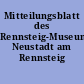 Mitteilungsblatt des Rennsteig-Museums Neustadt am Rennsteig