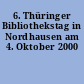 6. Thüringer Bibliothekstag in Nordhausen am 4. Oktober 2000