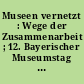 Museen vernetzt : Wege der Zusammenarbeit ; 12. Bayerischer Museumstag Weißenburg 2.-4. Juli 2003 ; Tagungsdokumentation