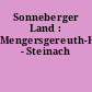 Sonneberger Land : Mengersgereuth-Hämmern - Steinach