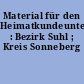 Material für den Heimatkundeunterricht : Bezirk Suhl ; Kreis Sonneberg