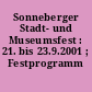Sonneberger Stadt- und Museumsfest : 21. bis 23.9.2001 ; Festprogramm