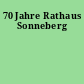 70 Jahre Rathaus Sonneberg