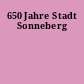 650 Jahre Stadt Sonneberg