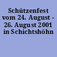 Schützenfest vom 24. August - 26. August 2001 in Schichtshöhn