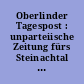 Oberlinder Tagespost : unparteiische Zeitung fürs Steinachtal ; Kreisbote für den Kreis Sonneberg i. Th.
