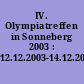 IV. Olympiatreffen in Sonneberg 2003 : 12.12.2003-14.12.2003