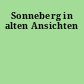 Sonneberg in alten Ansichten