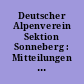 Deutscher Alpenverein Sektion Sonneberg : Mitteilungen u. Veranstaltungen