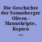 Die Geschichte der Sonneberger Oliven - Manuskripte, Kopien und Bildmaterial zur Erarbeitung der Publikation