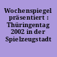 Wochenspiegel präsentiert : Thüringentag 2002 in der Spielzeugstadt Sonneberg