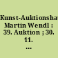 Kunst-Auktionshaus Martin Wendl : 39. Auktion ; 30. 11. / 1. 12. 2001