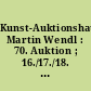 Kunst-Auktionshaus Martin Wendl : 70. Auktion ; 16./17./18. Juni. 2011