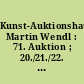 Kunst-Auktionshaus Martin Wendl : 71. Auktion ; 20./21./22. Okt. 2011
