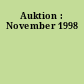 Auktion : November 1998