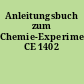 Anleitungsbuch zum Chemie-Experimentierkasten CE 1402