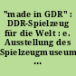 "made in GDR" : DDR-Spielzeug für die Welt : e. Ausstellung des Spielzeugmuseums mit der Sammlung Eric Palitzsch