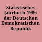 Statistisches Jahrbuch 1986 der Deutschen Demokratischen Republik