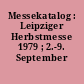 Messekatalog : Leipziger Herbstmesse 1979 ; 2.-9. September