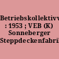Betriebskollektivvertrag : 1953 ; VEB (K) Sonneberger Steppdeckenfabrik