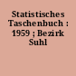 Statistisches Taschenbuch : 1959 ; Bezirk Suhl