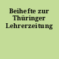 Beihefte zur Thüringer Lehrerzeitung