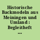 Historische Backmodeln aus Meiningen und Umland : Begleitheft zur Sonderausstellung