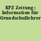 KPZ Zeitung : Information für Grundschullehrer