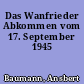 Das Wanfrieder Abkommen vom 17. September 1945