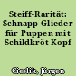 Steiff-Rarität: Schnapp-Glieder für Puppen mit Schildkröt-Kopf