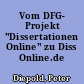 Vom DFG- Projekt "Dissertationen Online" zu Diss Online.de