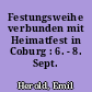 Festungsweihe verbunden mit Heimatfest in Coburg : 6. - 8. Sept. 1924
