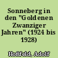 Sonneberg in den "Goldenen Zwanziger Jahren" (1924 bis 1928)