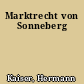 Marktrecht von Sonneberg
