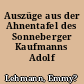 Auszüge aus der Ahnentafel des Sonneberger Kaufmanns Adolf Fleischmann
