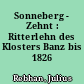 Sonneberg - Zehnt : Ritterlehn des Klosters Banz bis 1826