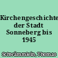 Kirchengeschichte der Stadt Sonneberg bis 1945
