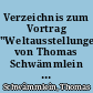 Verzeichnis zum Vortrag "Weltausstellungen" von Thomas Schwämmlein vom 19.10.2023