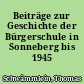 Beiträge zur Geschichte der Bürgerschule in Sonneberg bis 1945