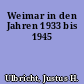 Weimar in den Jahren 1933 bis 1945